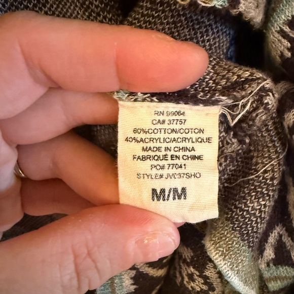 Billabong Blue and White Patterned Cardigan Sz.M - Picture 5 of 5